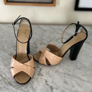 Giuseppe Zanotti Patent Leather Colorblock Pumps 37.5